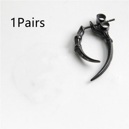 Titanium Earrings Vintage Claw Stud Earrings-Jewearrings