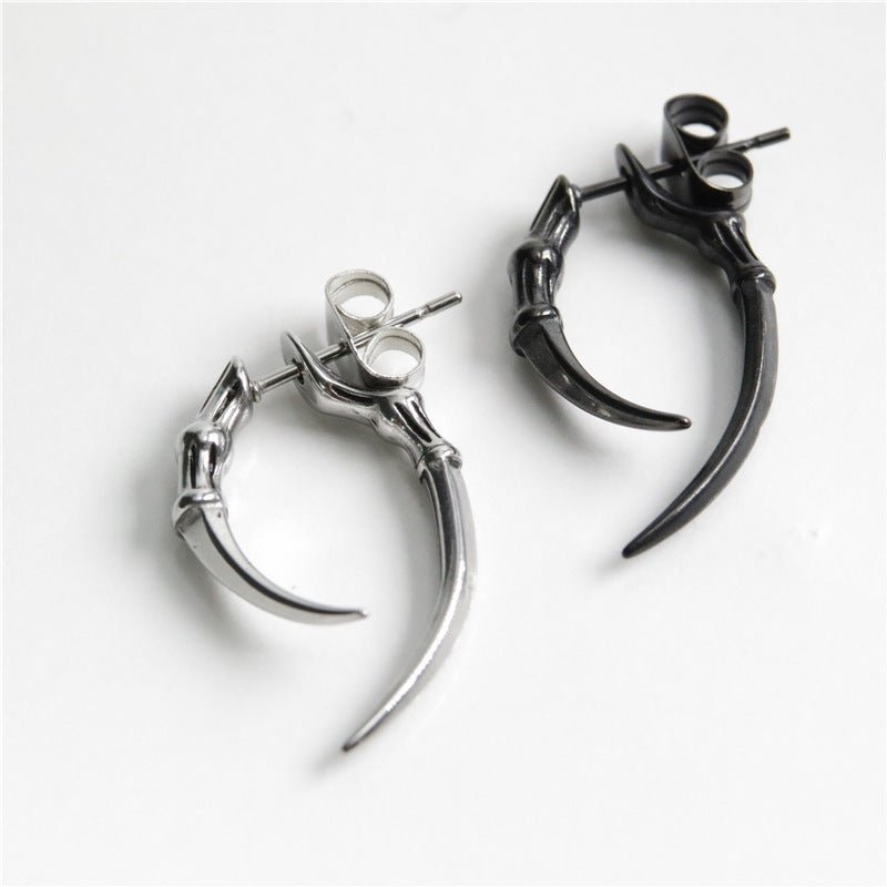 Titanium Earrings Vintage Claw Stud Earrings-Jewearrings