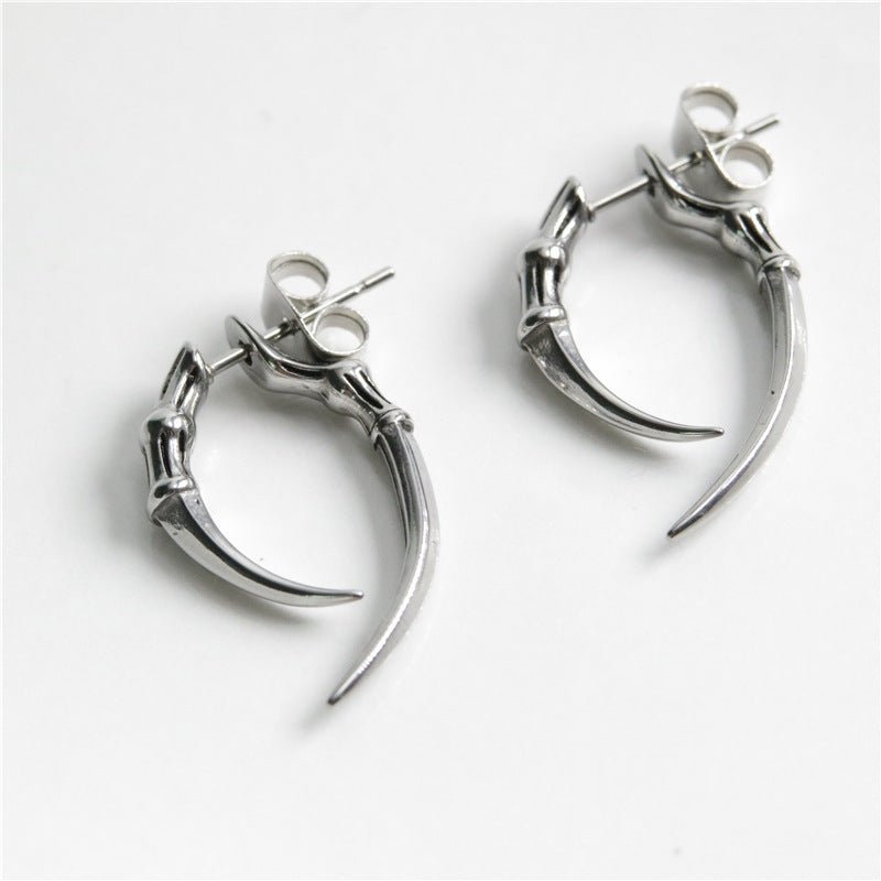 Titanium Earrings Vintage Claw Stud Earrings-Jewearrings