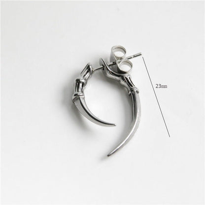 Titanium Earrings Vintage Claw Stud Earrings-Jewearrings