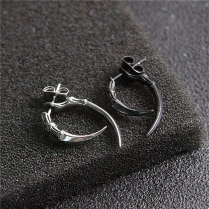 Titanium Earrings Vintage Claw Stud Earrings-Jewearrings