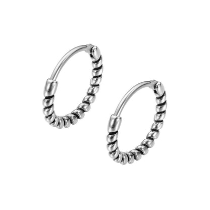 Titanium Earrings Vintage Curved Earrings-Jewearrings