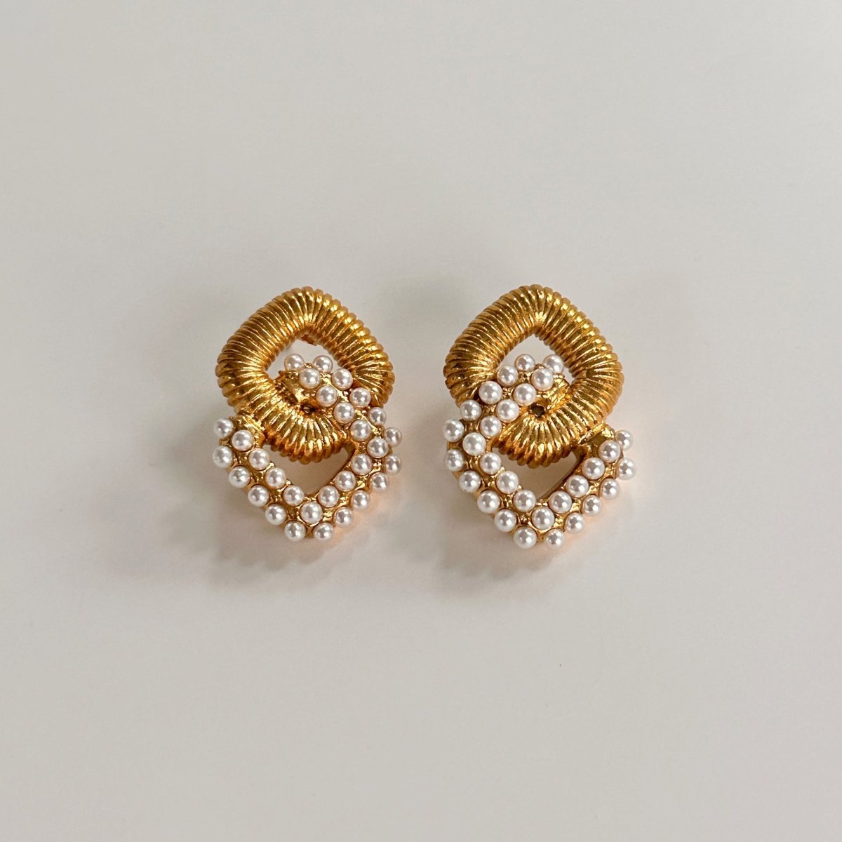 Titanium Earrings Vintage Diamond Zircon-Jewearrings