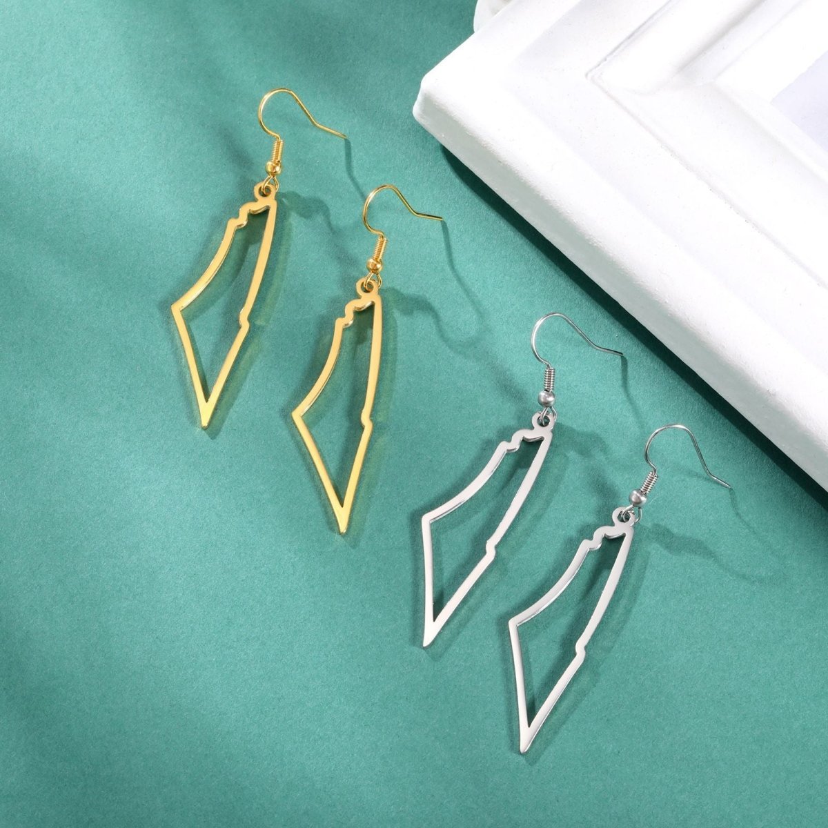 Titanium Hollow Mountain Studs-Jewearrings