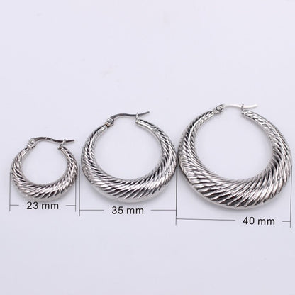 Titanium Hollow Round Earrings-Jewearrings