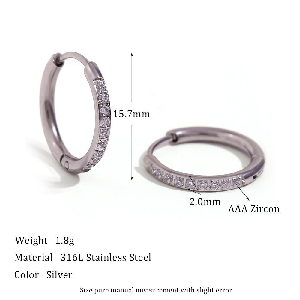 Titanium Rounded Edge Earrings-Jewearrings