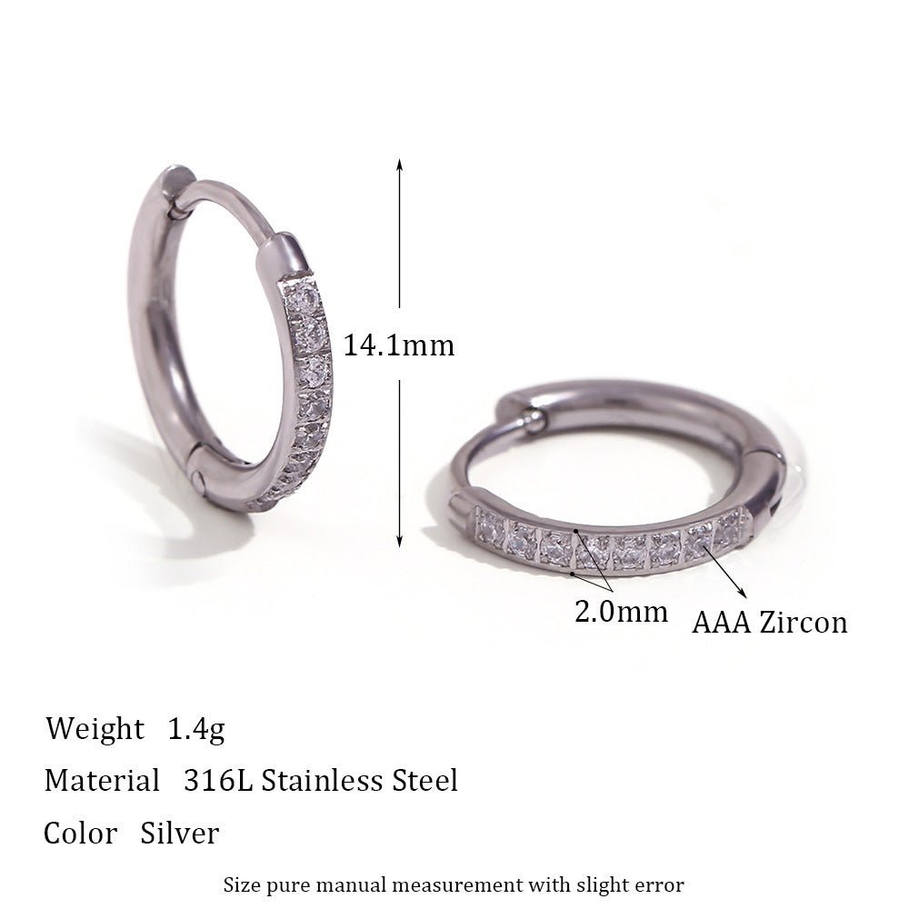 Titanium Rounded Edge Earrings-Jewearrings