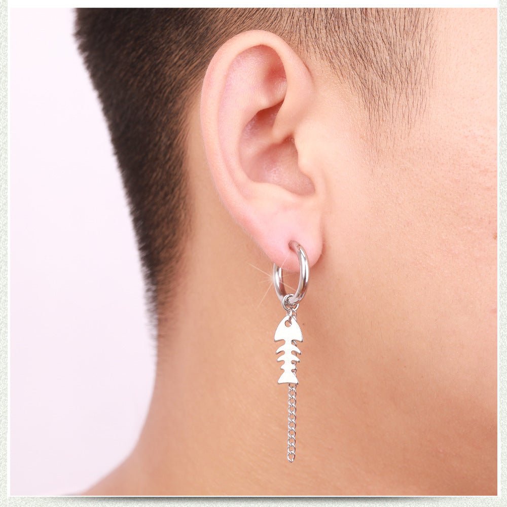 Titanium Tassel Chain Earrings-Jewearrings