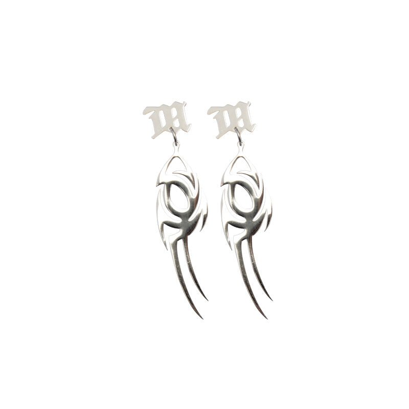 Titanium Word Earrings-Jewearrings