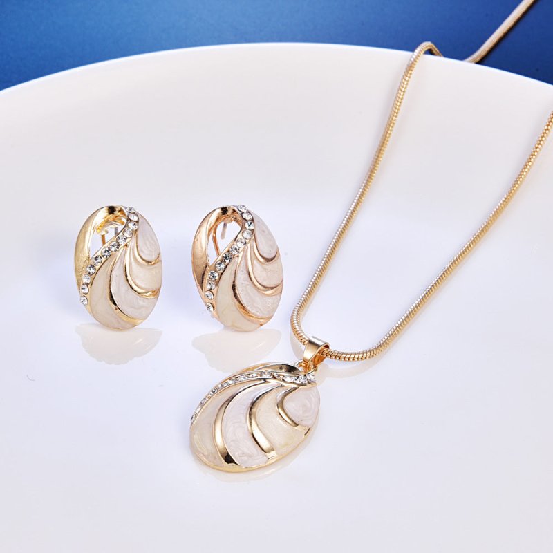 Tortoise shell shape necklace earrings-Jewearrings