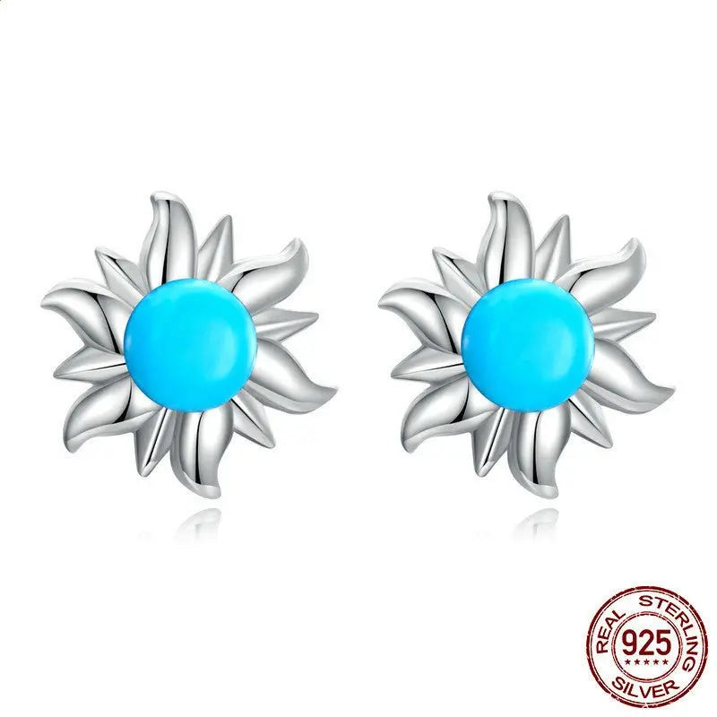 Turquoise Cross Stud Jewelry Set-Jewearrings