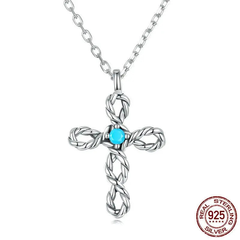 Turquoise Cross Stud Jewelry Set-Jewearrings