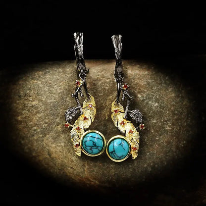 Turquoise Earrings Bohemian Style-Jewearrings