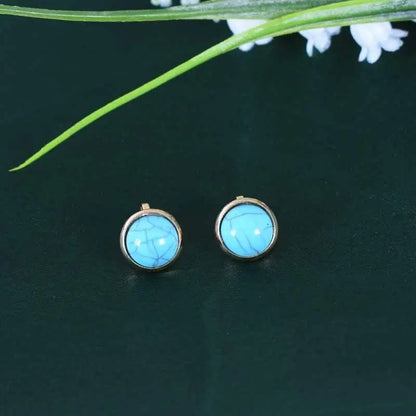 Turquoise Earrings Court Style Fashion-Jewearrings