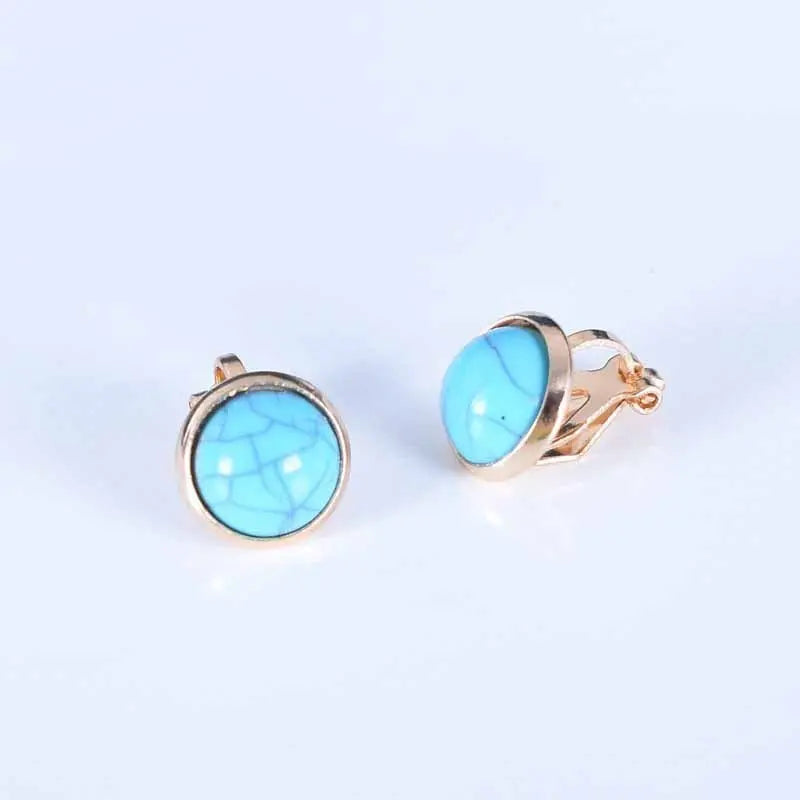 Turquoise Earrings Court Style Fashion-Jewearrings