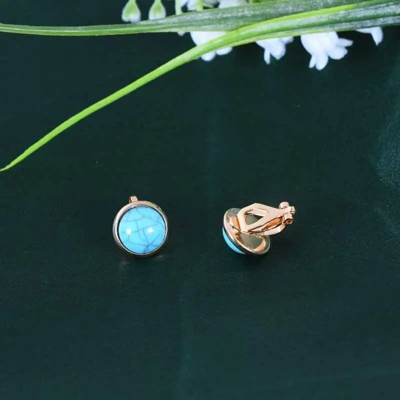 Turquoise Earrings Court Style Fashion-Jewearrings