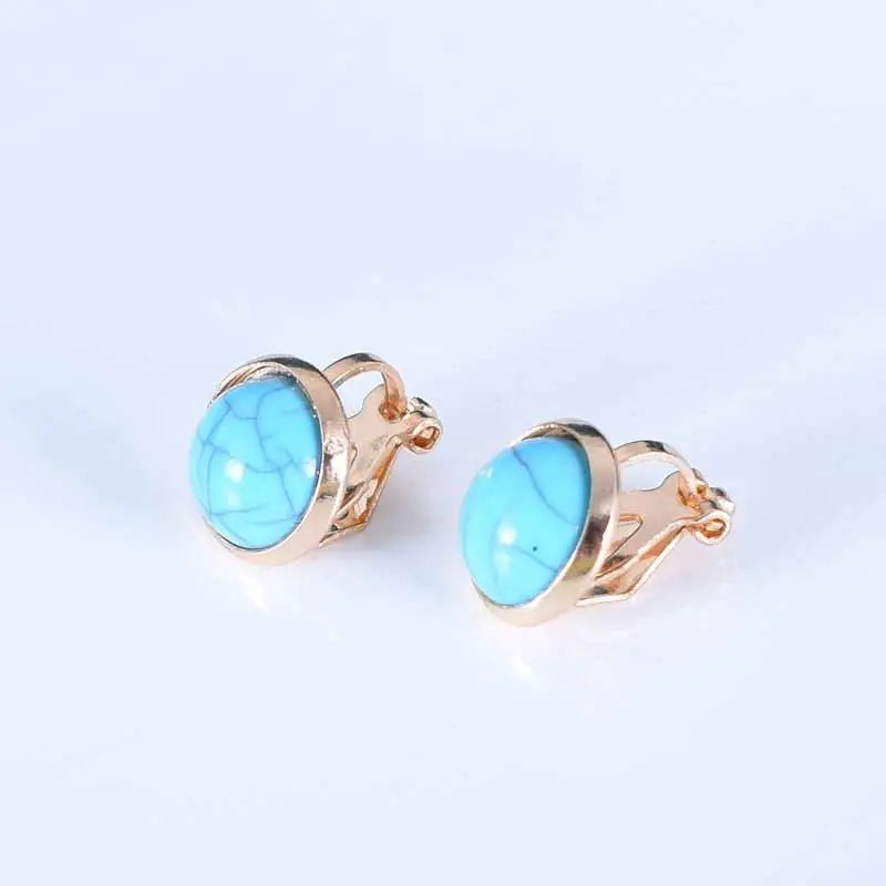 Turquoise Earrings Court Style Fashion-Jewearrings