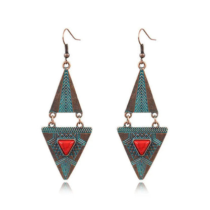 Turquoise Earrings: Double-Layered-Jewearrings