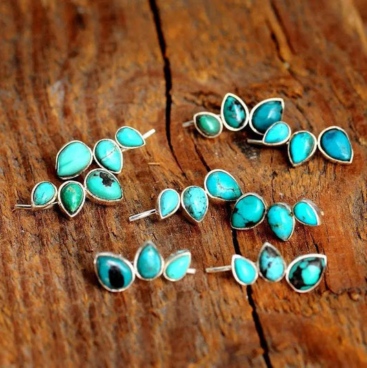 Turquoise Earrings Everyday Simplicity-Jewearrings