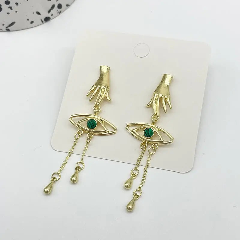 Turquoise Earrings Exaggerated Finger-Jewearrings