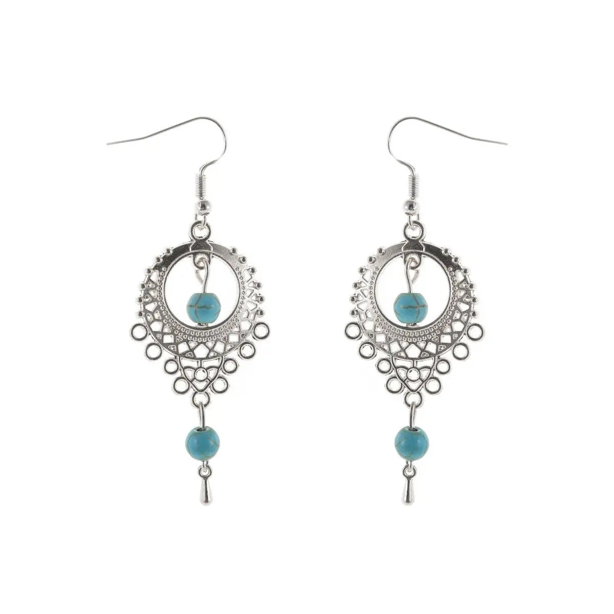 Turquoise Earrings Exquisite Hollow-Jewearrings