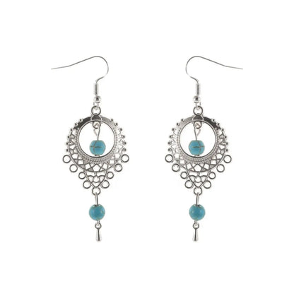 Turquoise Earrings Exquisite Hollow-Jewearrings