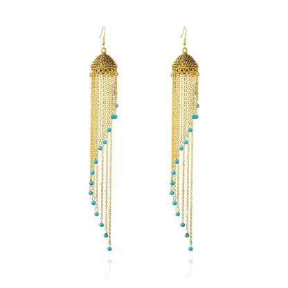 Turquoise Earrings Exquisite Hollow-Jewearrings