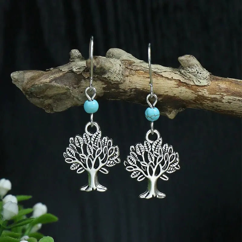 Turquoise Earrings: Geometric Style-Jewearrings