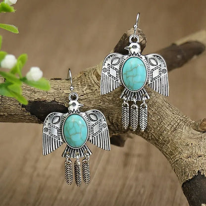 Turquoise Earrings: Geometric Style-Jewearrings