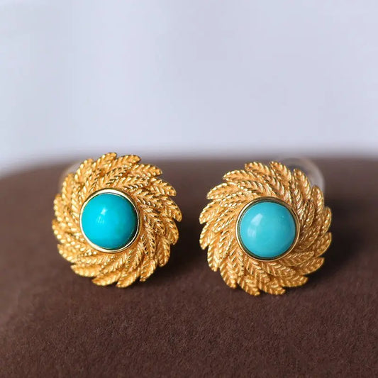 Turquoise Earrings Green Earrings-Jewearrings