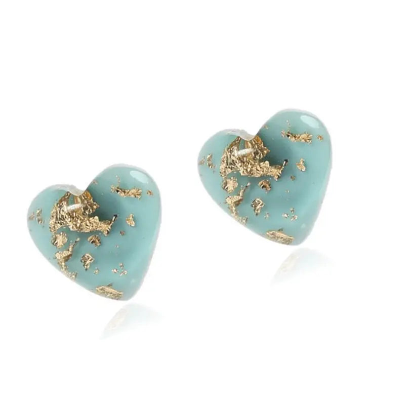 Turquoise Earrings: Heart Style-Jewearrings