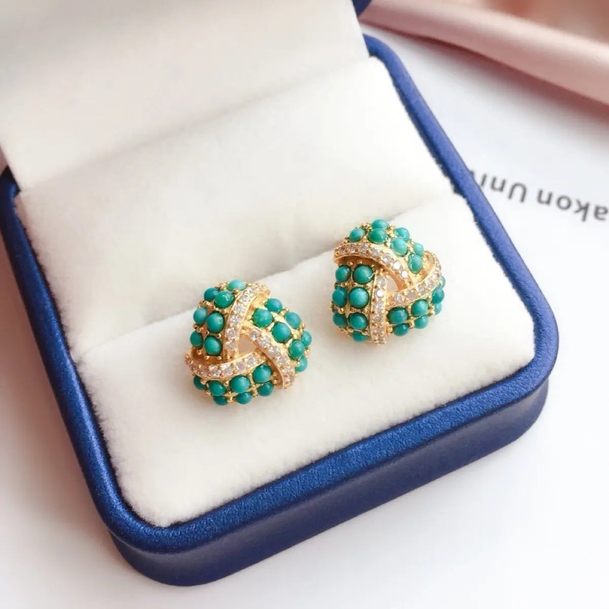 Turquoise Earrings Hubei Female-Jewearrings