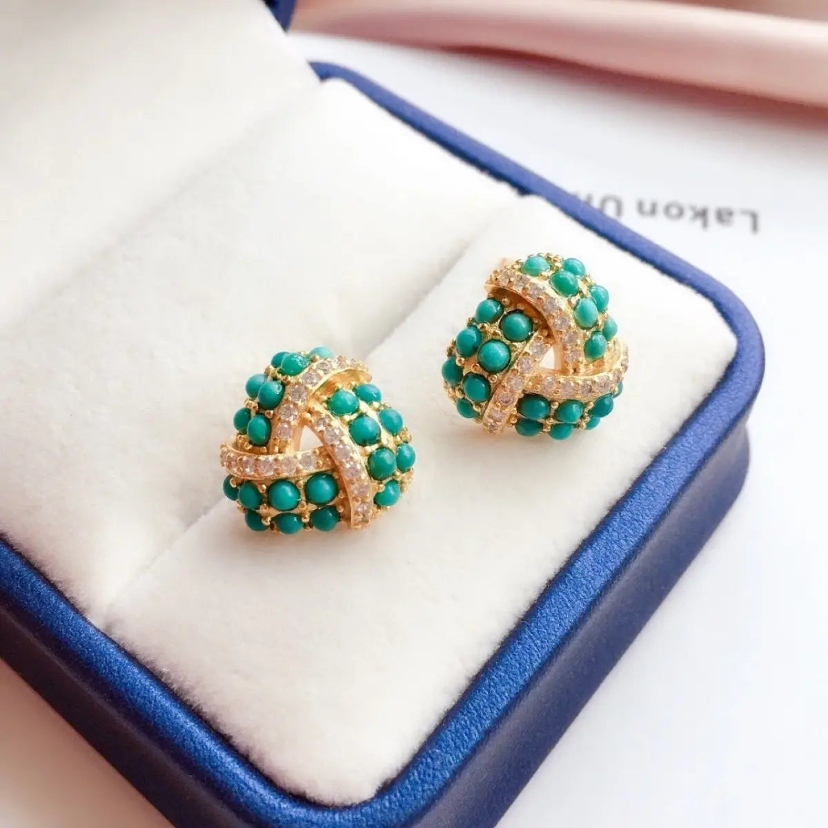 Turquoise Earrings Hubei Female-Jewearrings