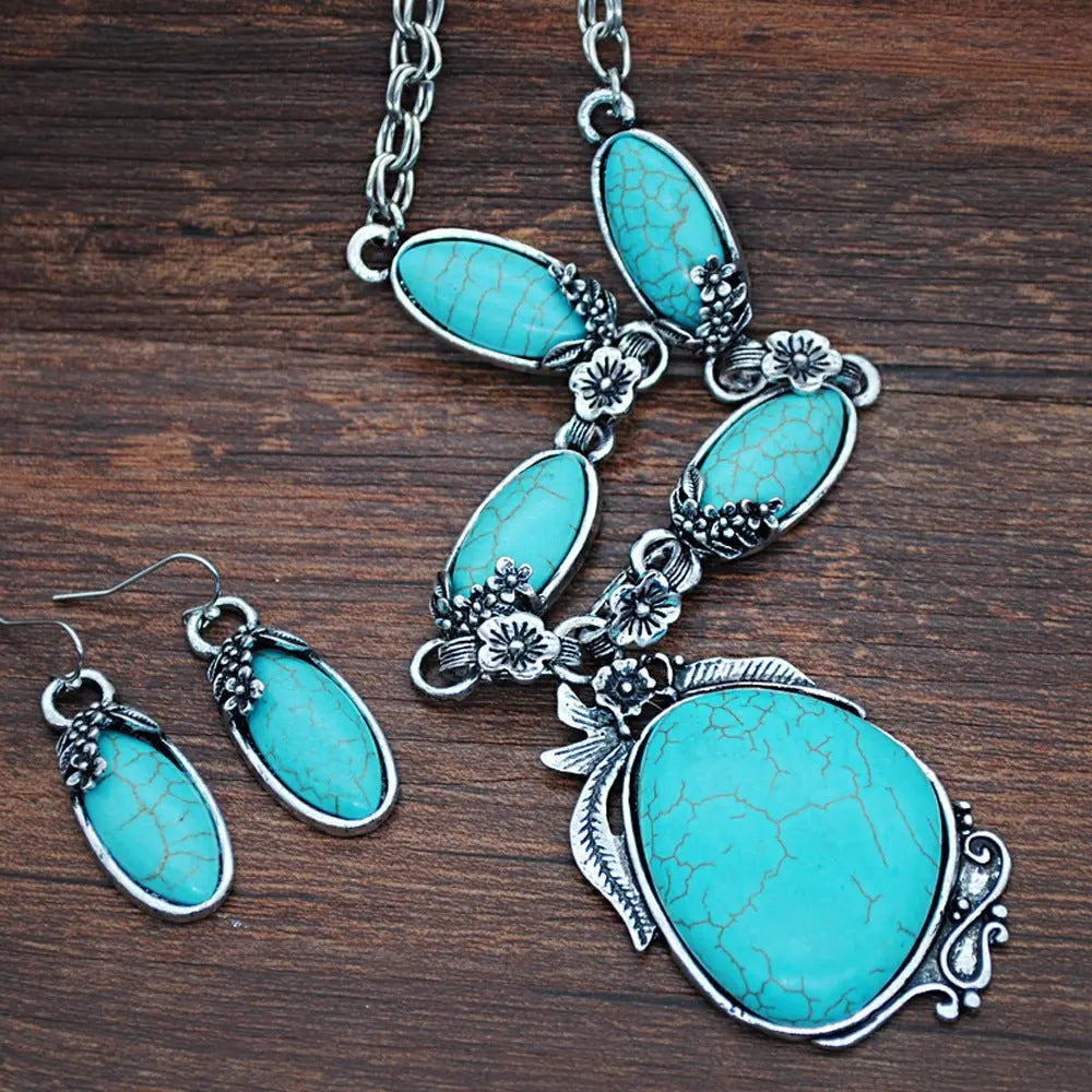 Turquoise Earrings: Jewelry Set-Jewearrings