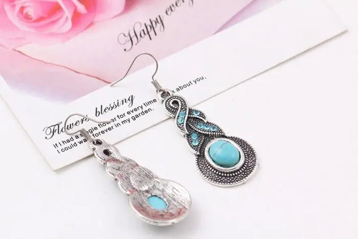 Turquoise Earrings Necklace-Jewearrings