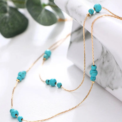 Turquoise Earrings: Necklace Set-Jewearrings