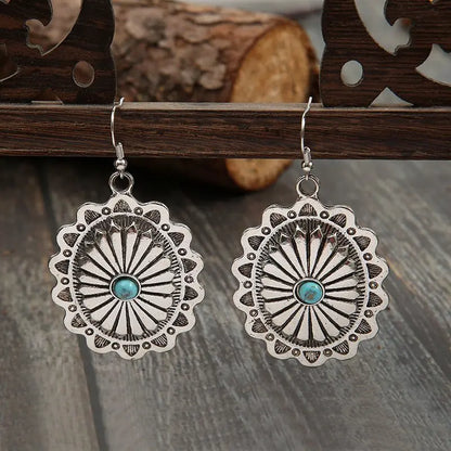 Turquoise Earrings Oval Earrings-Jewearrings