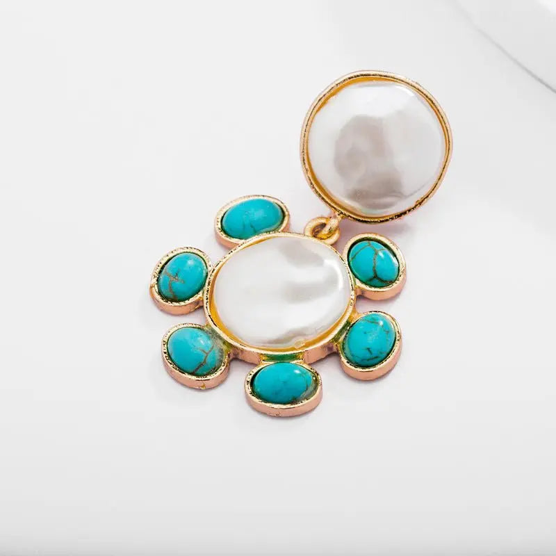 Turquoise Earrings Popular Fashion Women-Jewearrings