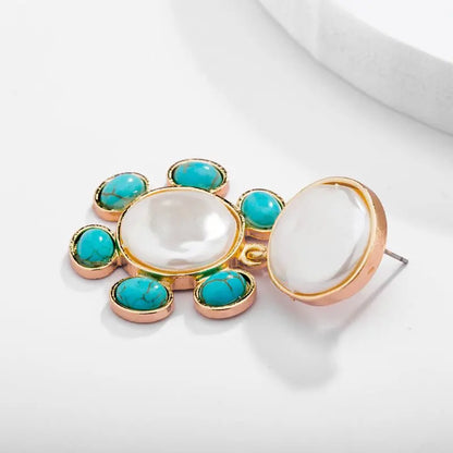 Turquoise Earrings Popular Fashion Women-Jewearrings