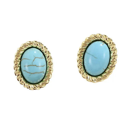 Turquoise Earrings Retro Copper-Jewearrings