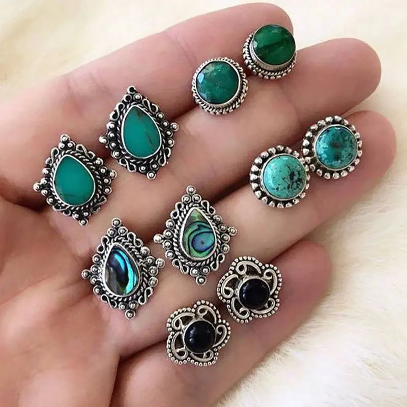 Turquoise Earrings: Retro Set-Jewearrings