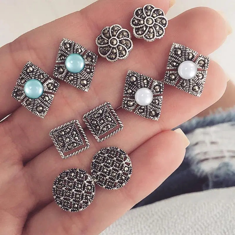 Turquoise Earrings: Retro Set-Jewearrings