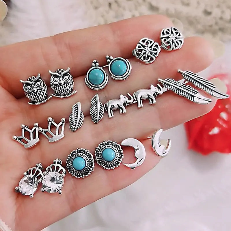 Turquoise Earrings: Retro Set-Jewearrings