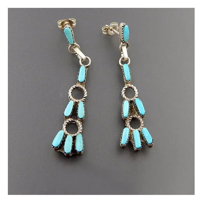 Turquoise Earrings Retro Sleeping Beauty Earrings-Jewearrings