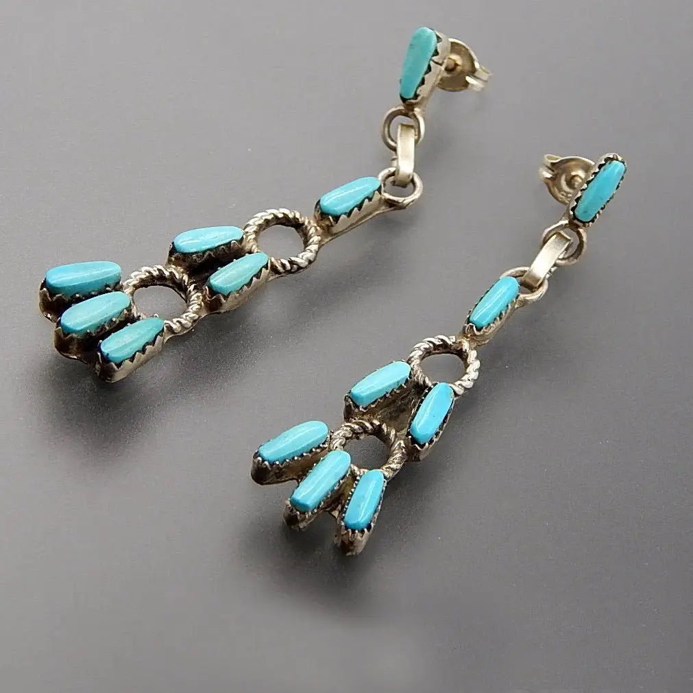 Turquoise Earrings Retro Sleeping Beauty Earrings-Jewearrings