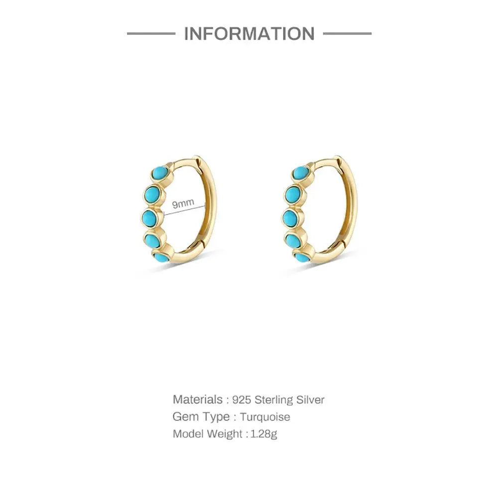 Turquoise Earrings: Rhinestone Style-Jewearrings