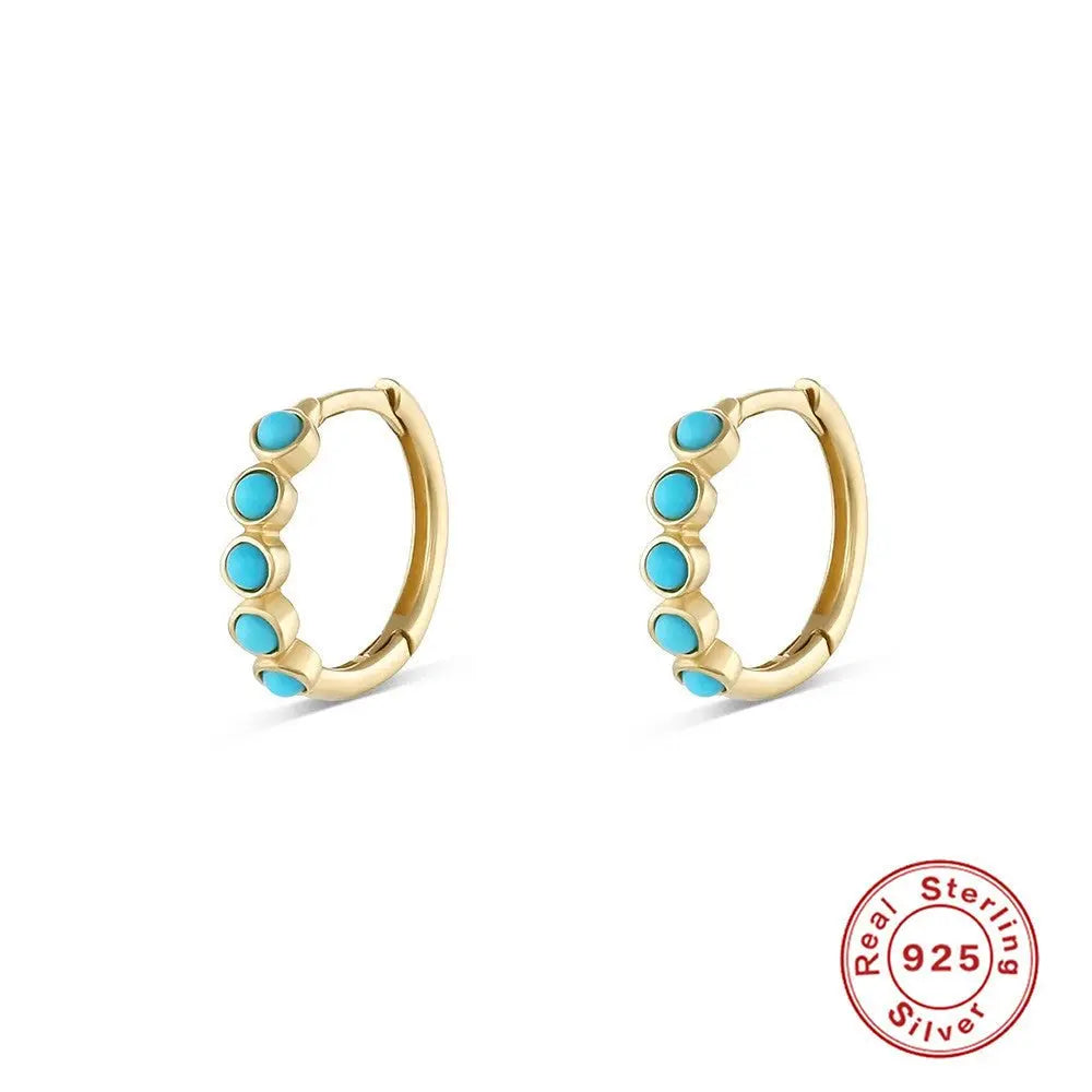 Turquoise Earrings: Rhinestone Style-Jewearrings