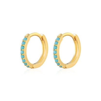 Turquoise Earrings: Round Style-Jewearrings