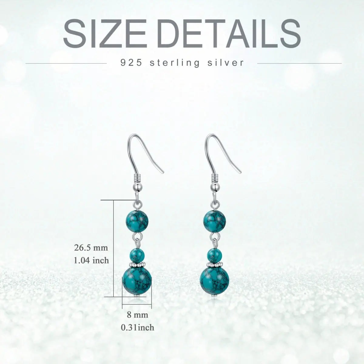 Turquoise Earrings - Sterling Silver-Jewearrings