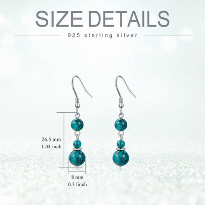 Turquoise Earrings - Sterling Silver-Jewearrings